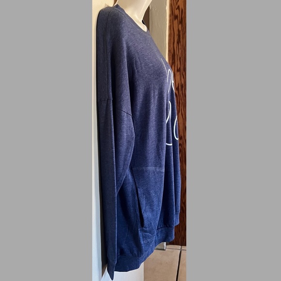 Woman’s ‘Be Kind’ Blue Long Sleeve Shirt - Picture 2 of 2